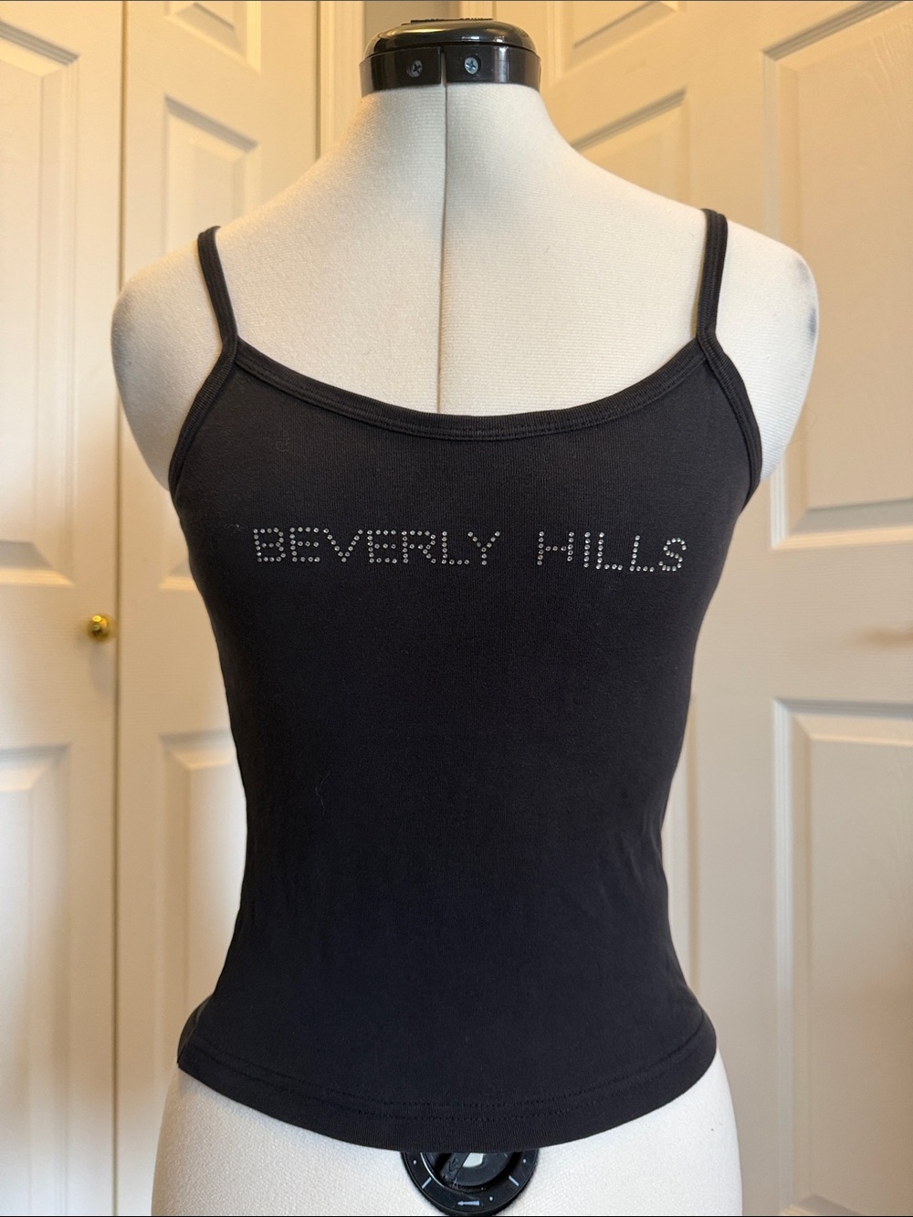 y2k beverly hills black tank top